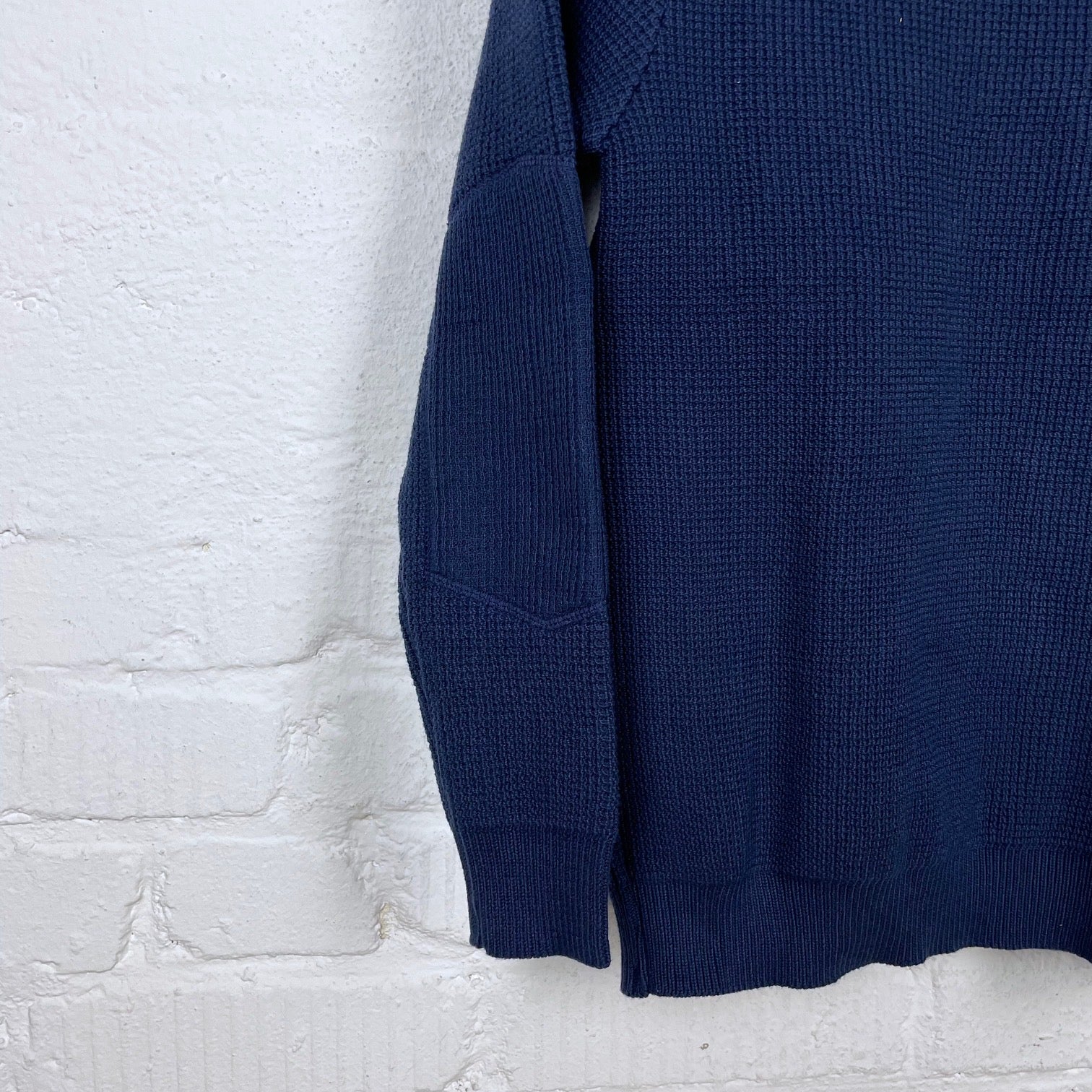 addict clothes | acv-kn01 padded waffle cotton knit ink blue - Image 5