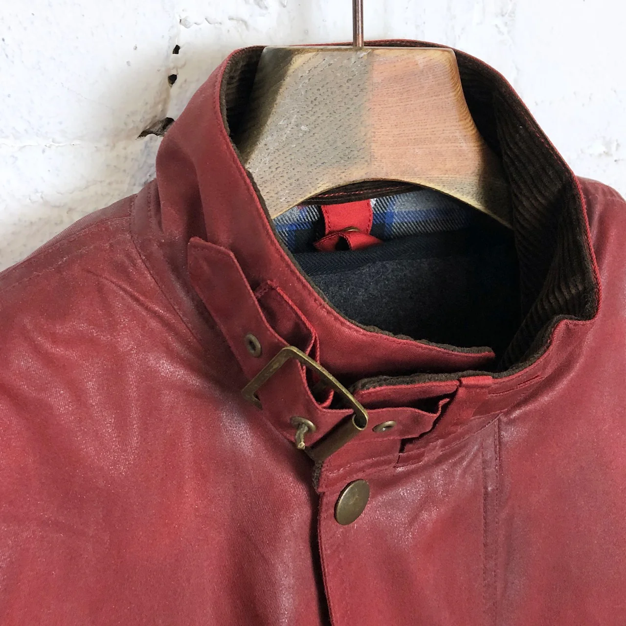 addict clothes | acv-wx02-19a waxed bmc jacket red - Image 5