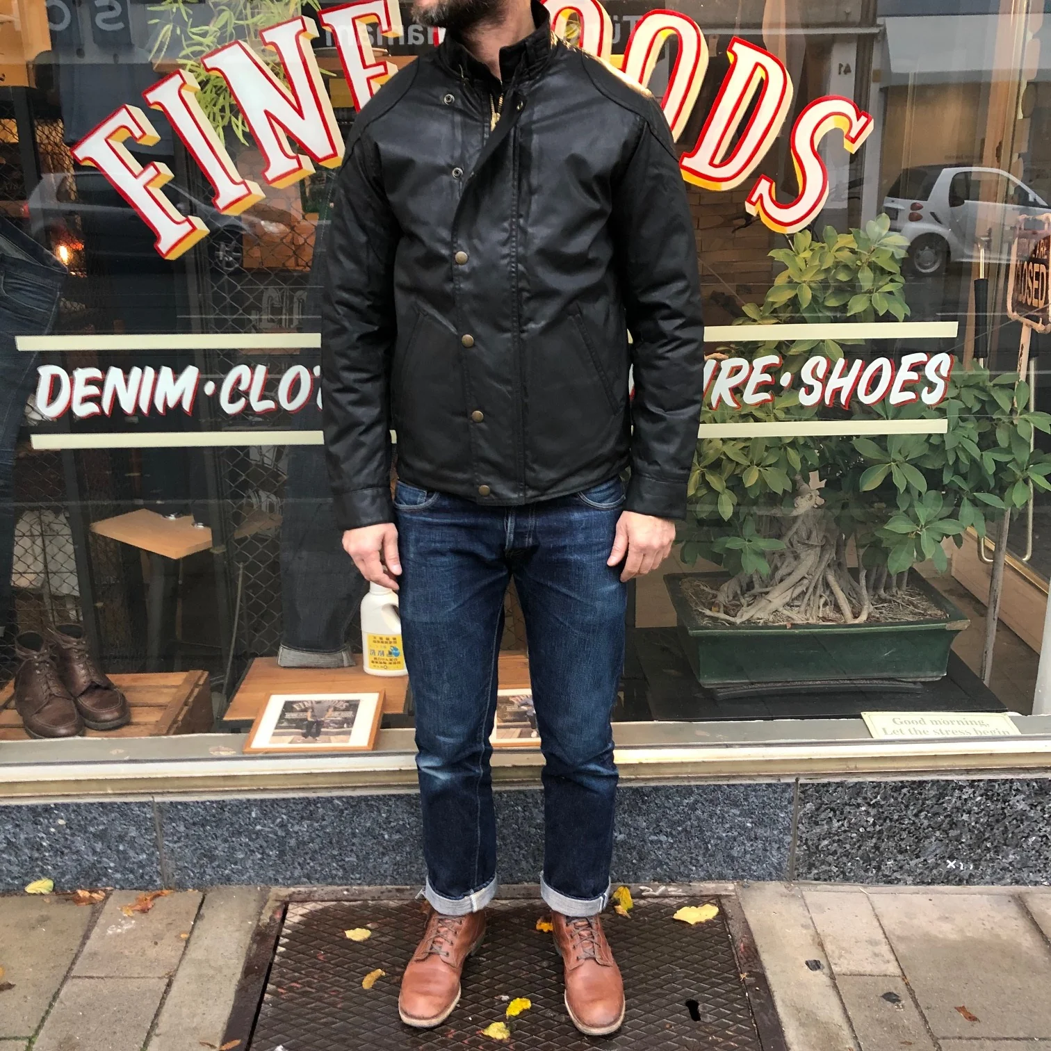addict clothes | acv-wx04 waxed cotton ulster jacket - Image 3