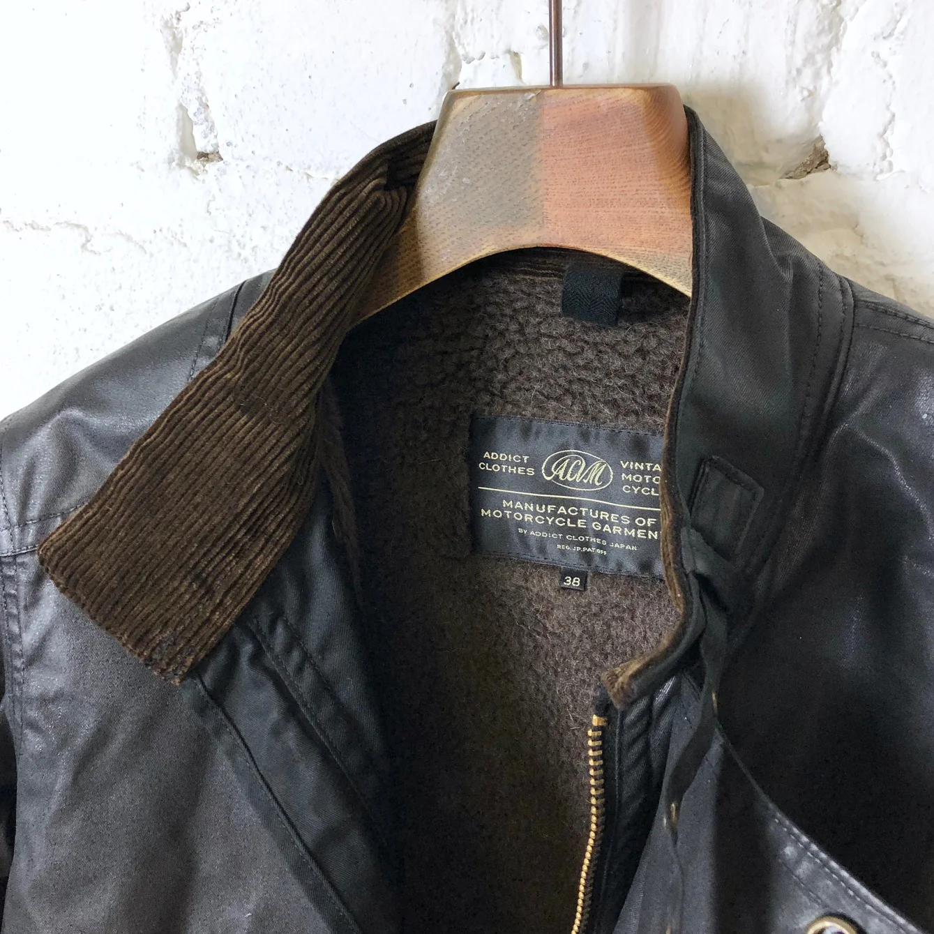 addict clothes | acv-wx04 waxed cotton ulster jacket - Image 6