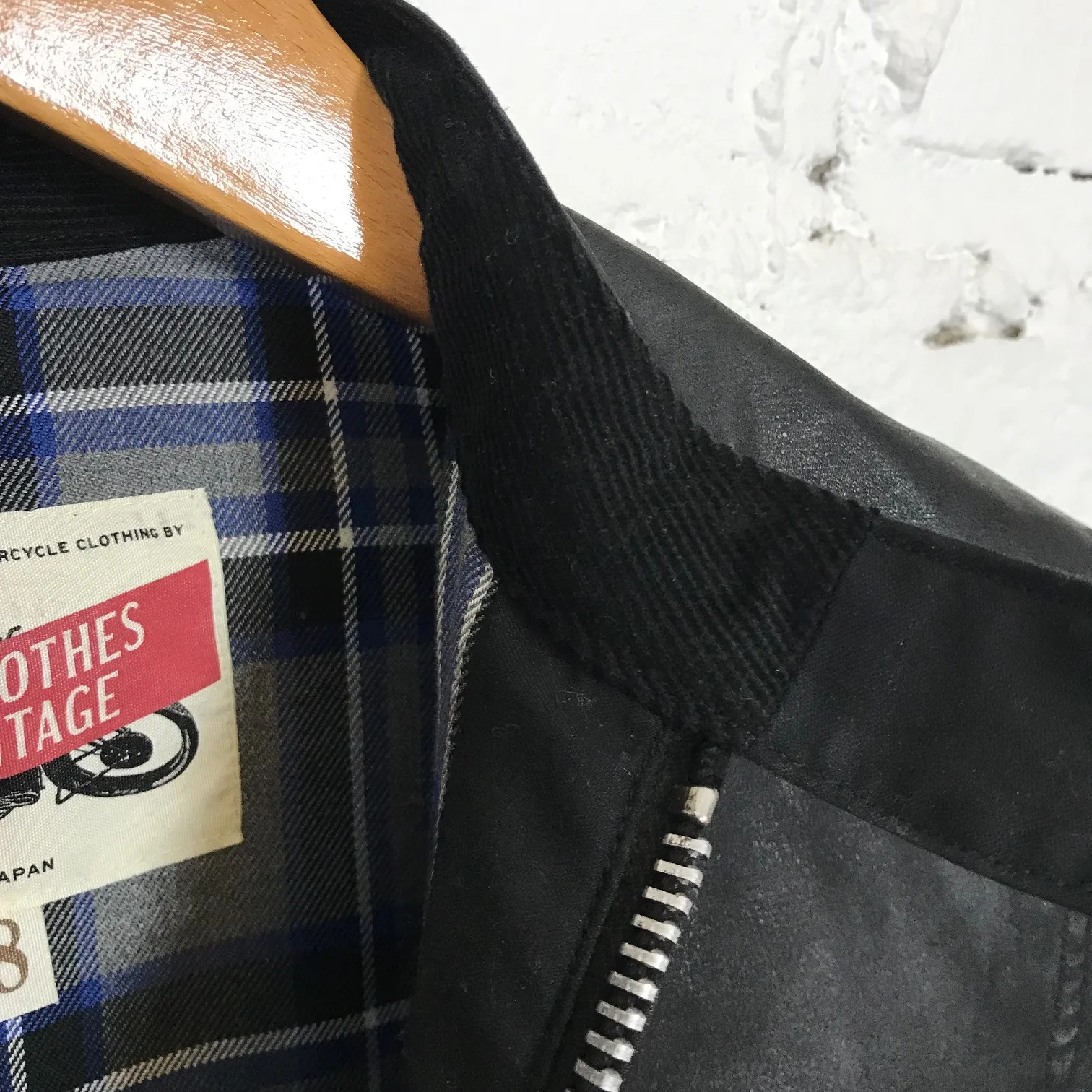 addict clothes | ad-wx-04 waxed clubman jacket - Image 3