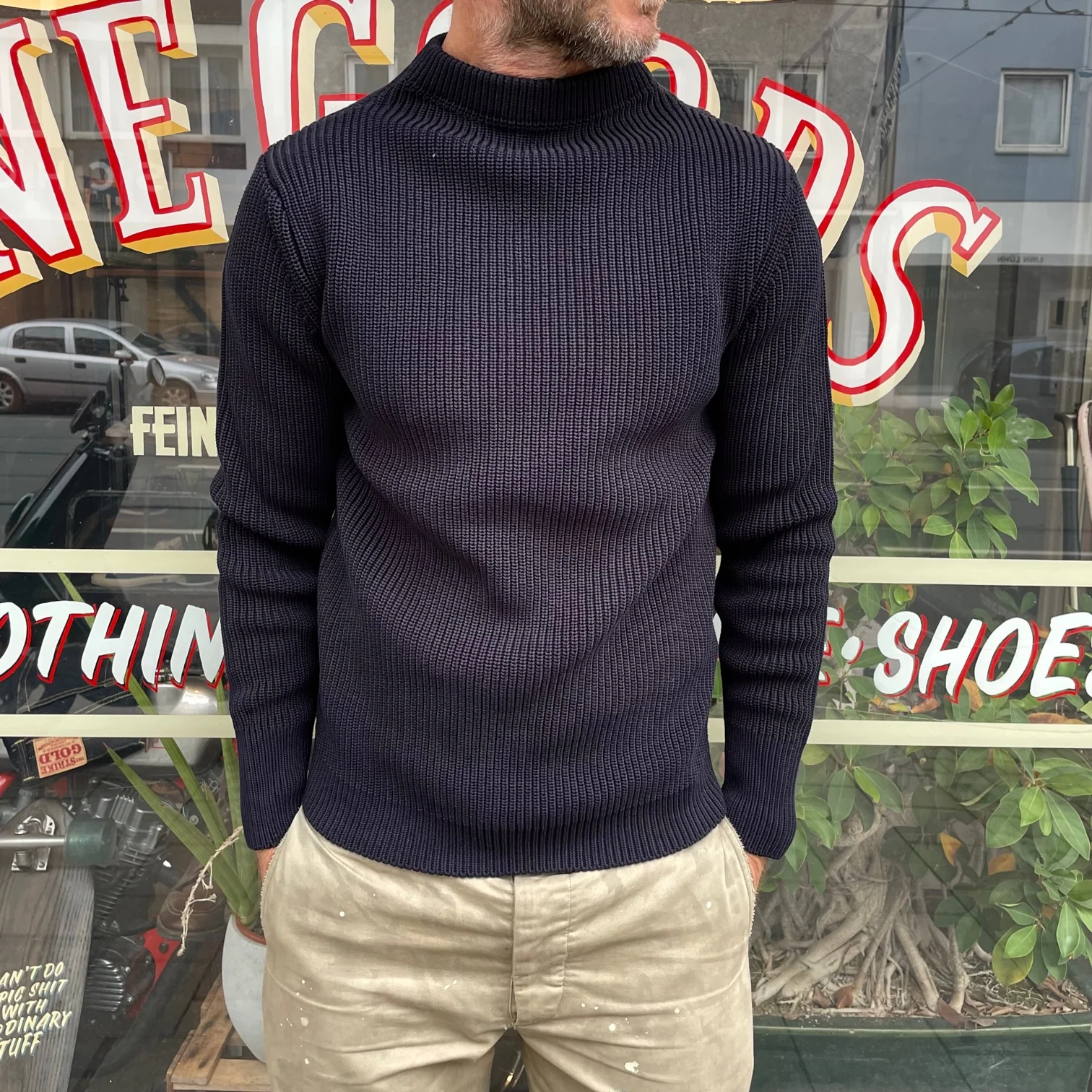 andersen-andersen | cotton crewneck navy - Image 3