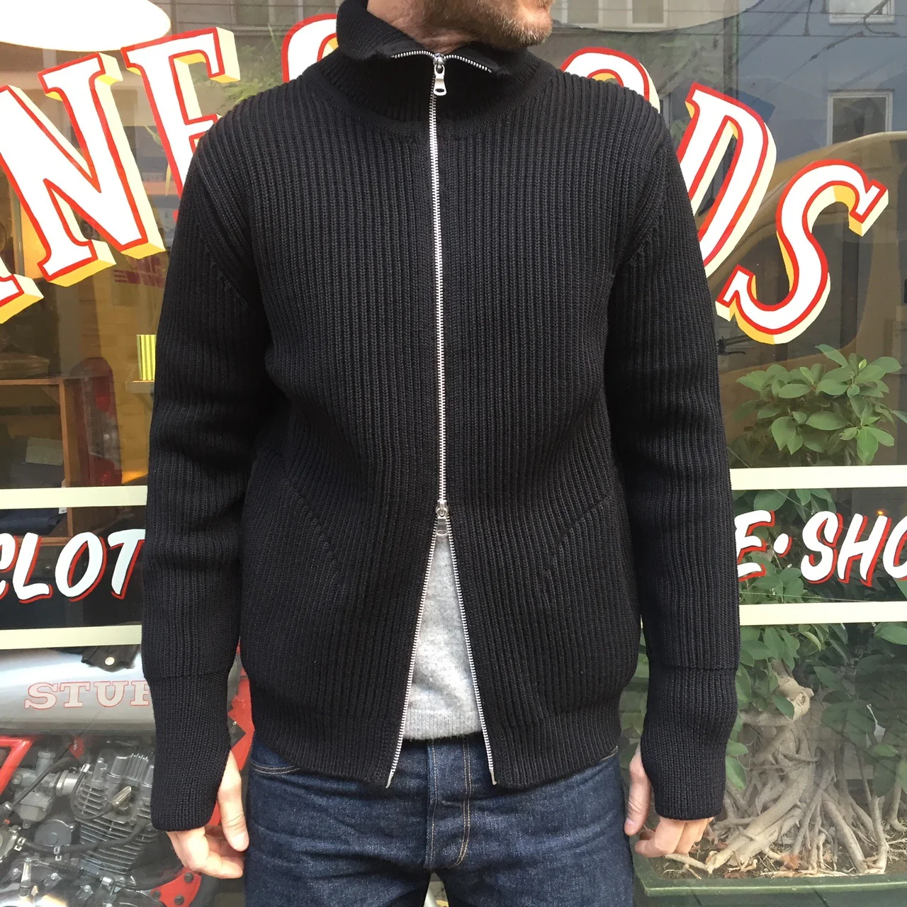 andersen-andersen | navy full-zip pockets black - Image 3