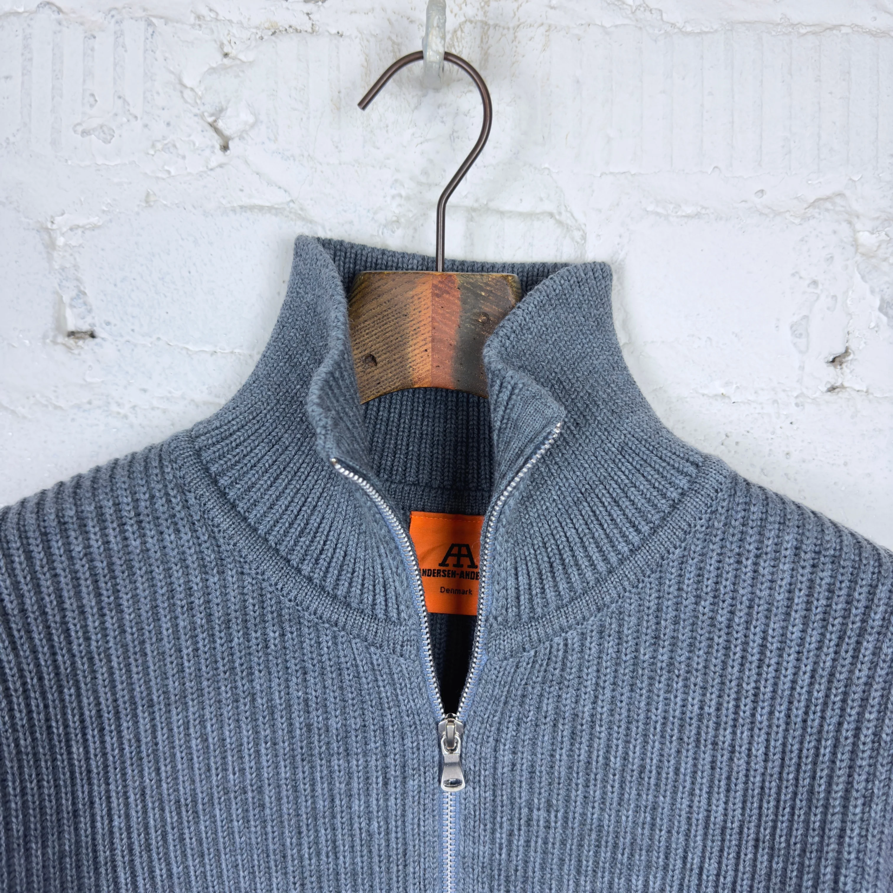 andersen-andersen | navy full-zip pockets light indigo - Image 3