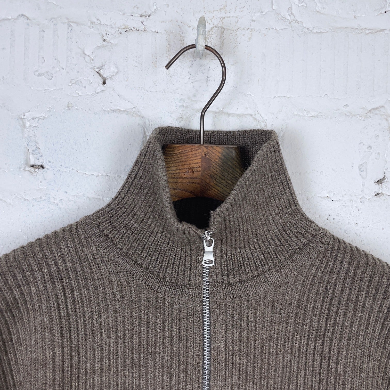 andersen-andersen | navy full-zip pockets natural taupe - Image 4