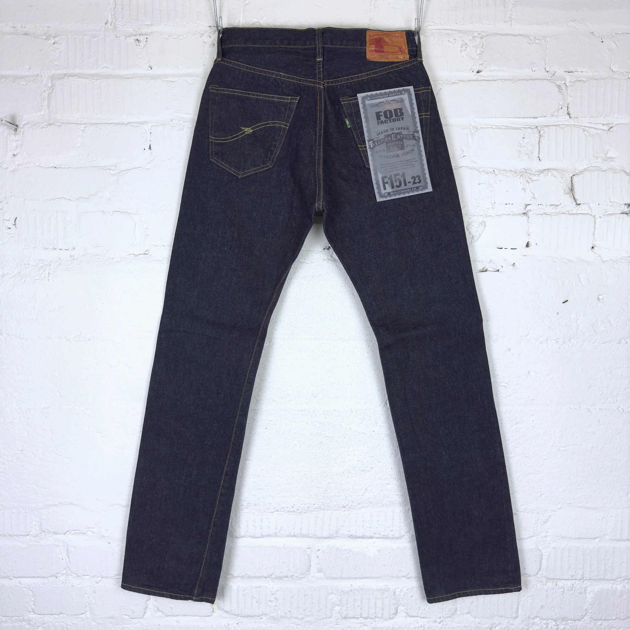 fob factory | f151-23 14.75oz slim straight jeans - indigo - Image 4