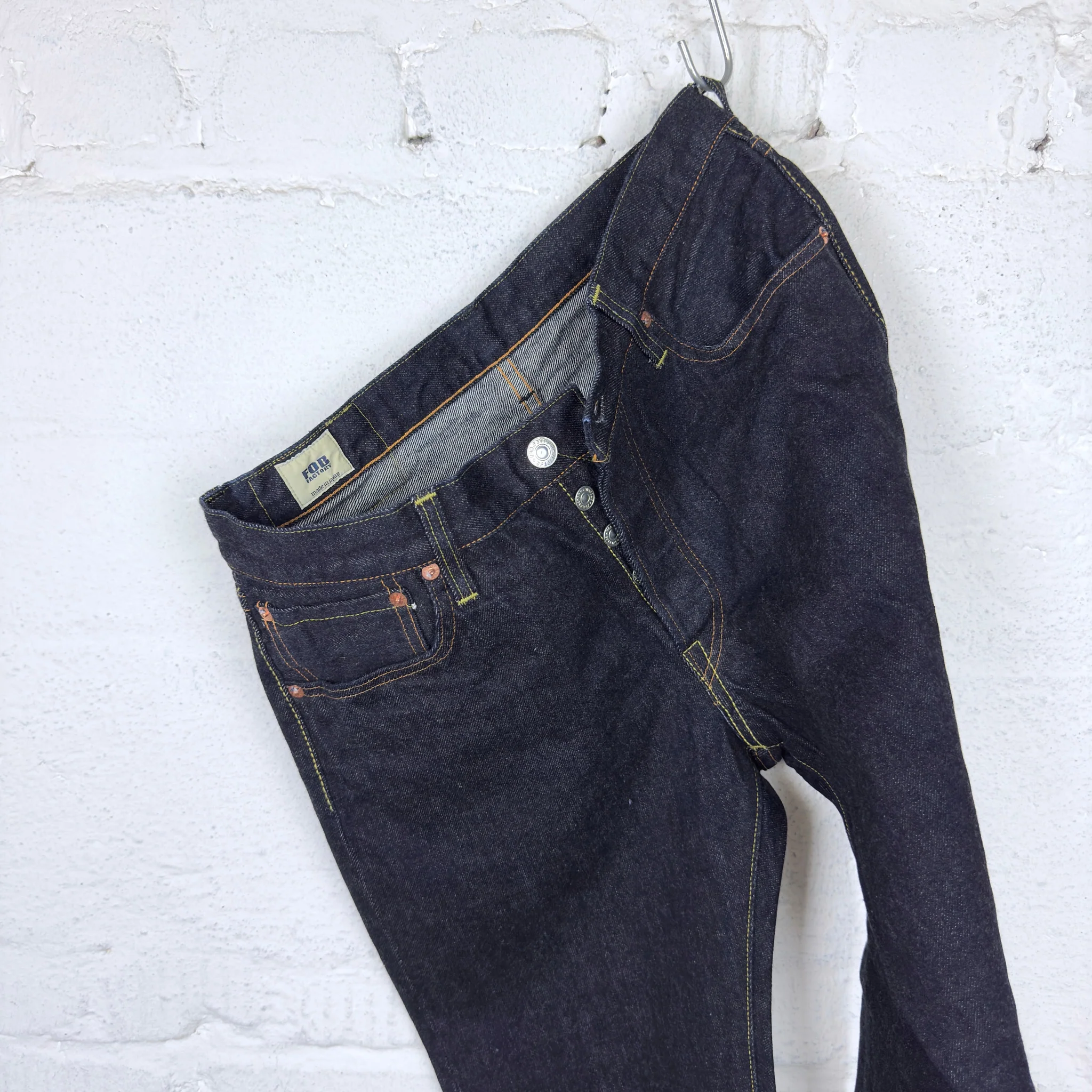 fob factory | f151-23 14.75oz slim straight jeans - indigo - Image 7