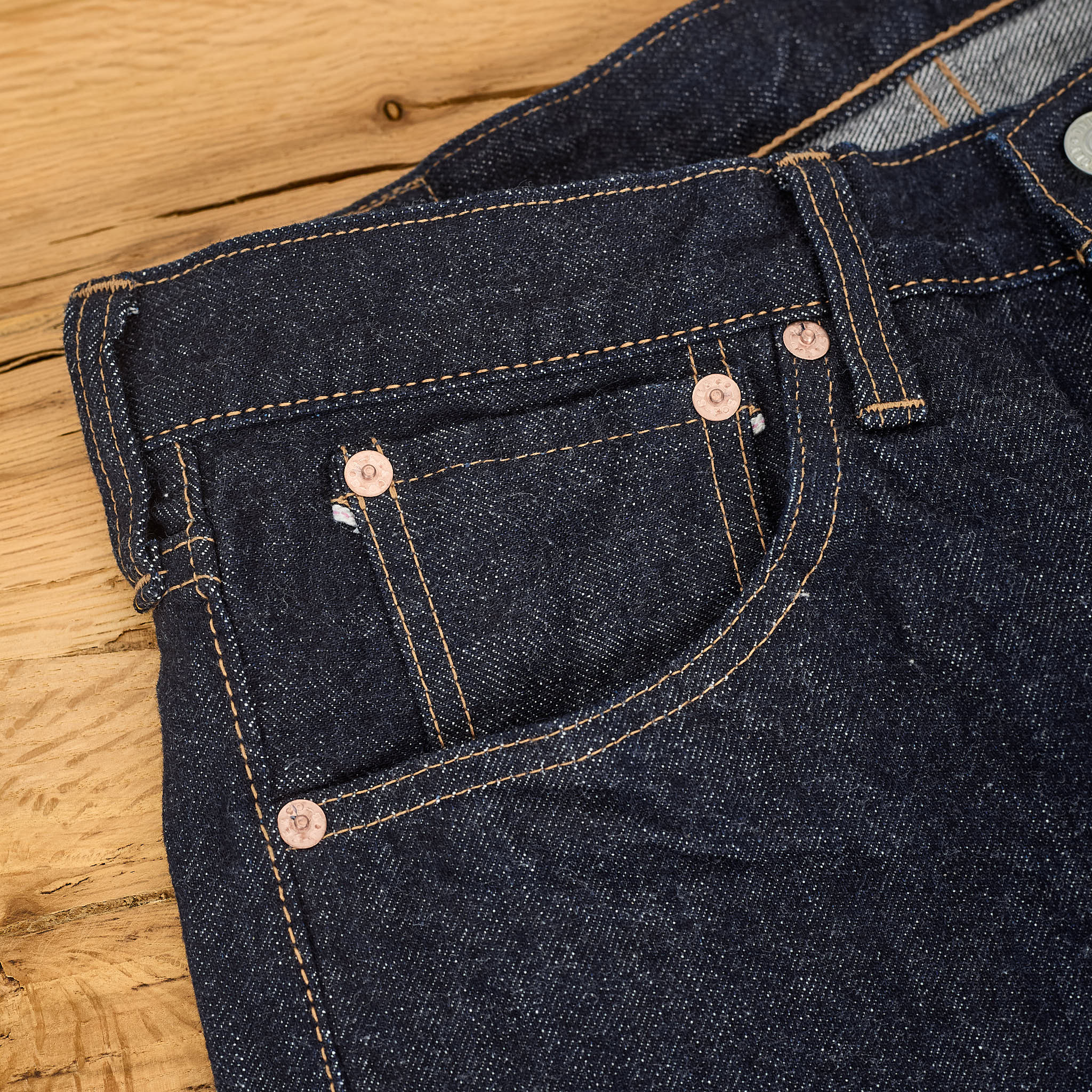 fob factory | f153 14.75oz selvedge denim tapered - indigo - Image 4