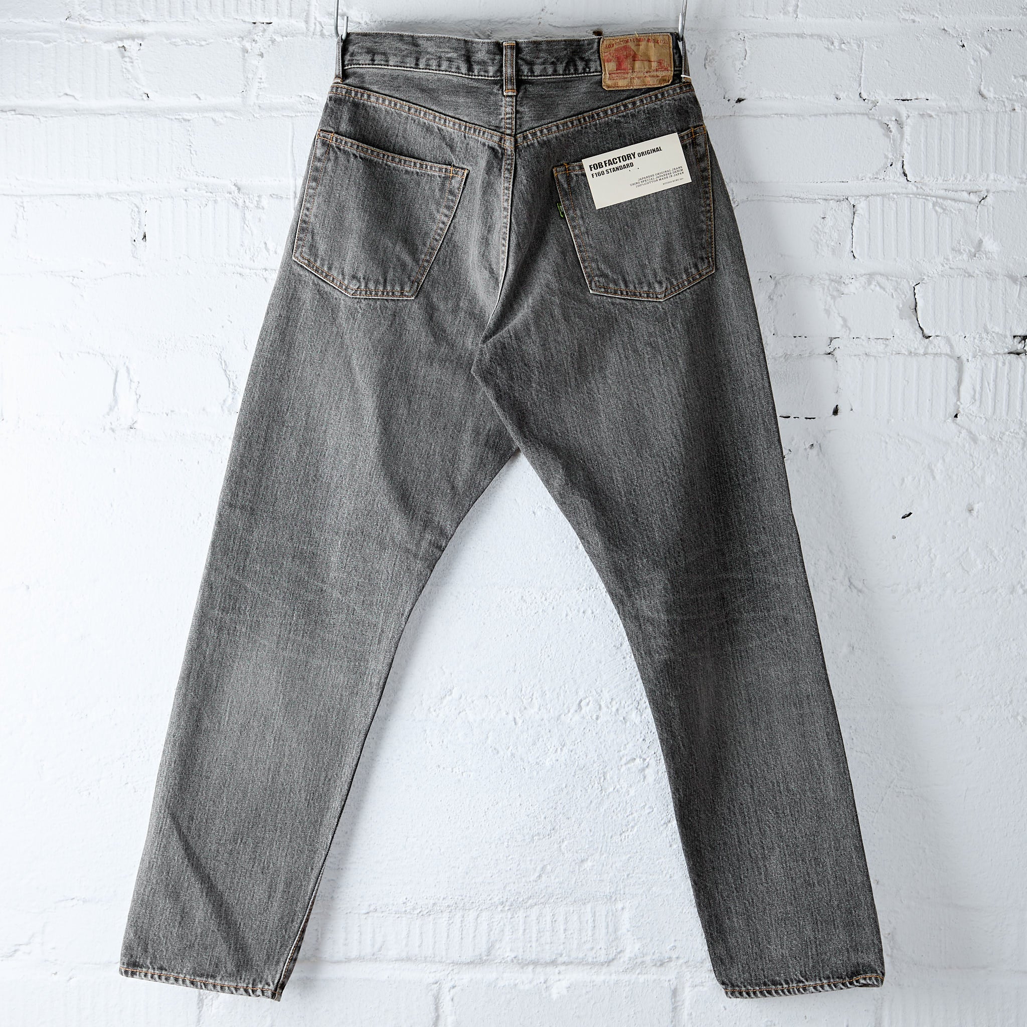 fob factory | f160 66 selvedge denim 5p used wash  - black - Image 3
