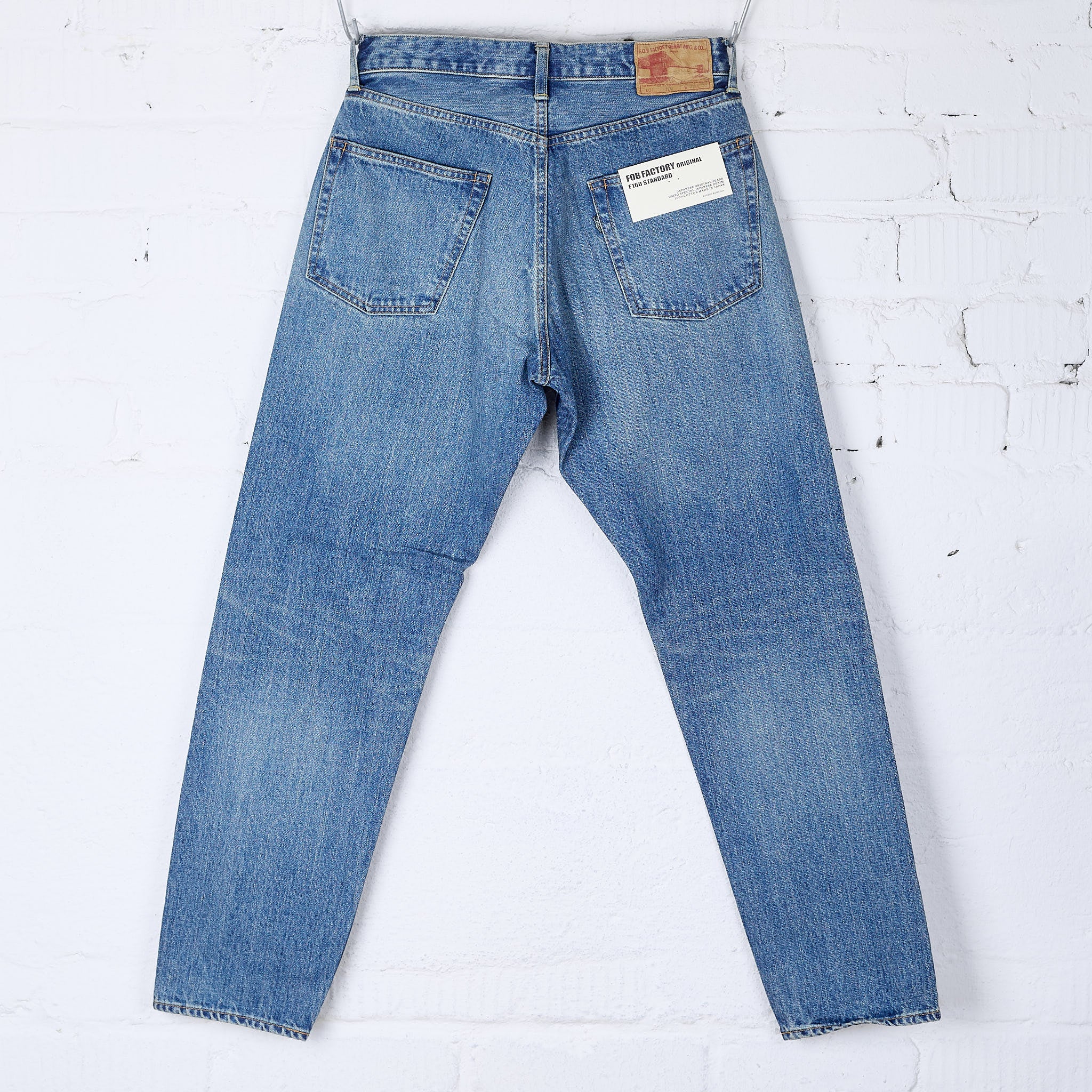 fob factory | f160 66 selvedge denim 5p used wash  - indigo - Image 4