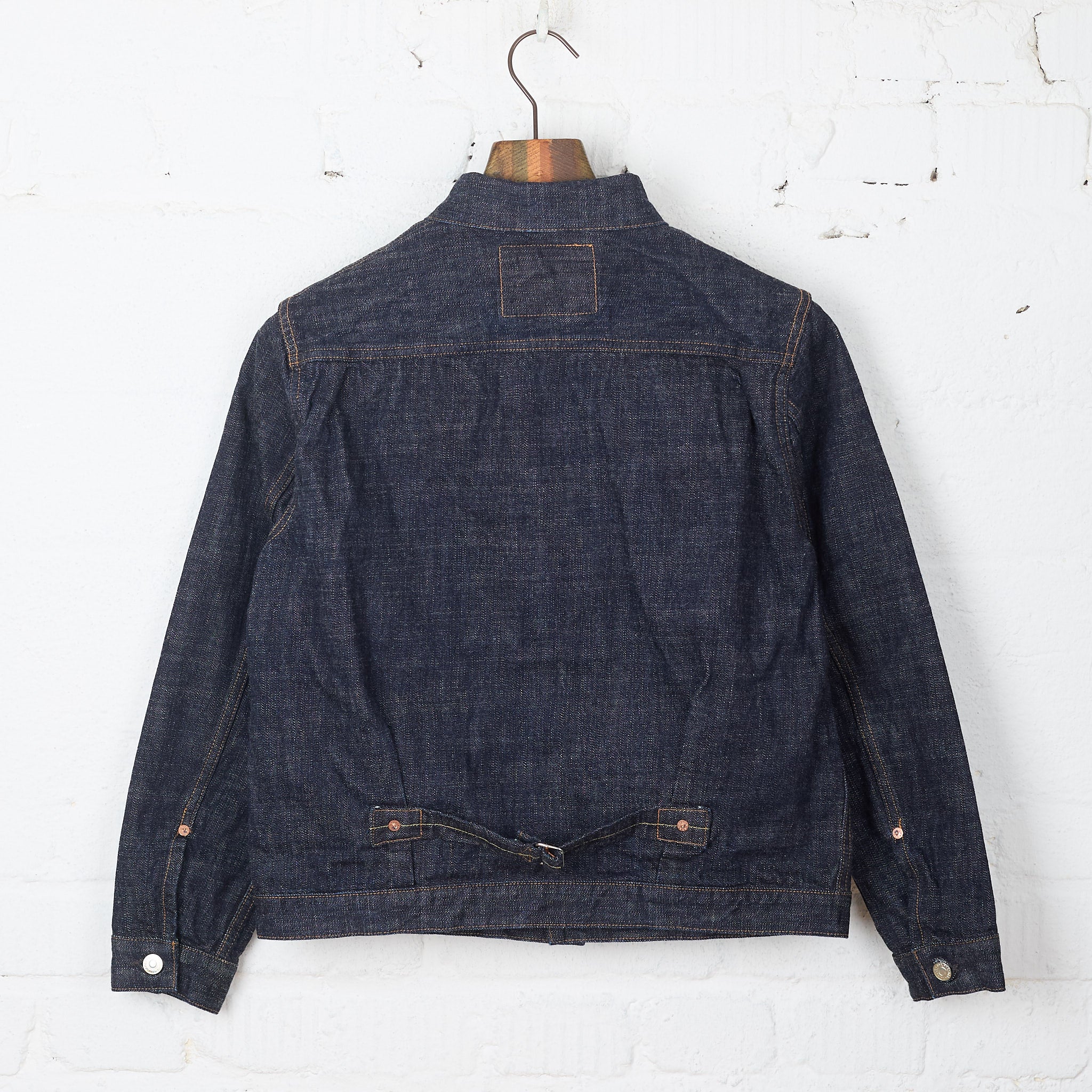 fob factory | f2400 g3 type 1 selvedge denim jacket rinsed - indigo - Image 3