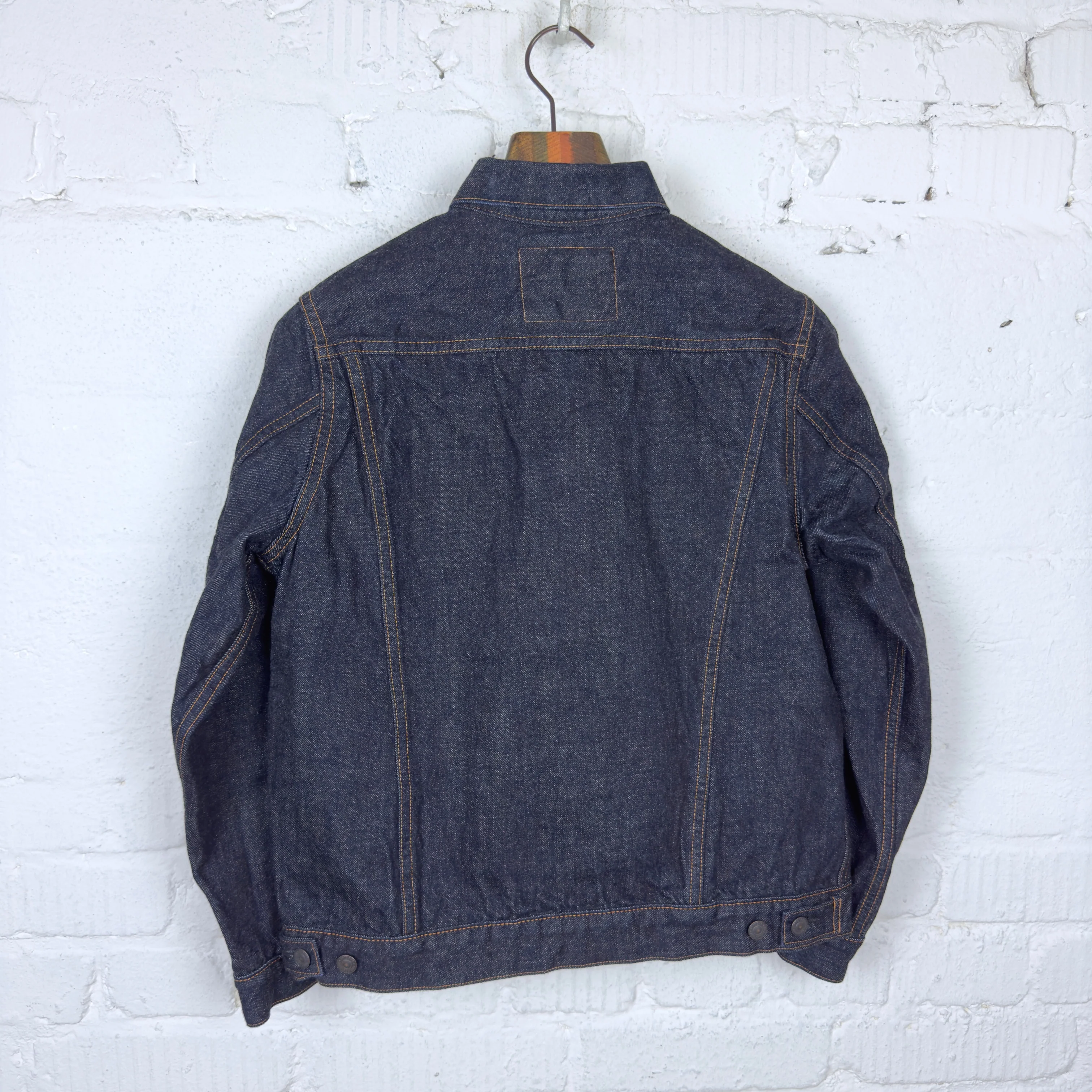 fob factory | f2444 type 3 selvedge denim jacket rinsed - indigo - Image 5