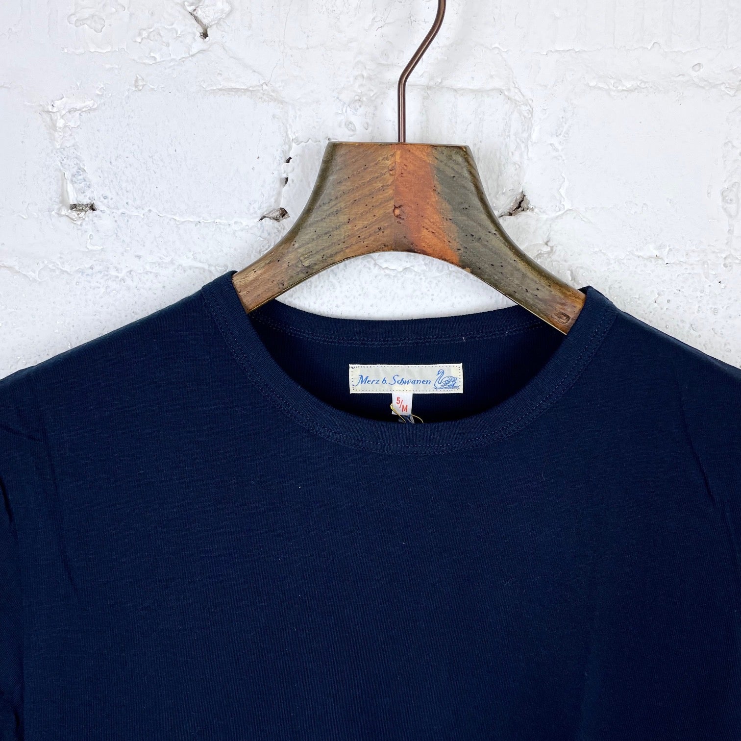 merz b. schwanen | 1950s crew neck tee ink blue - Image 4