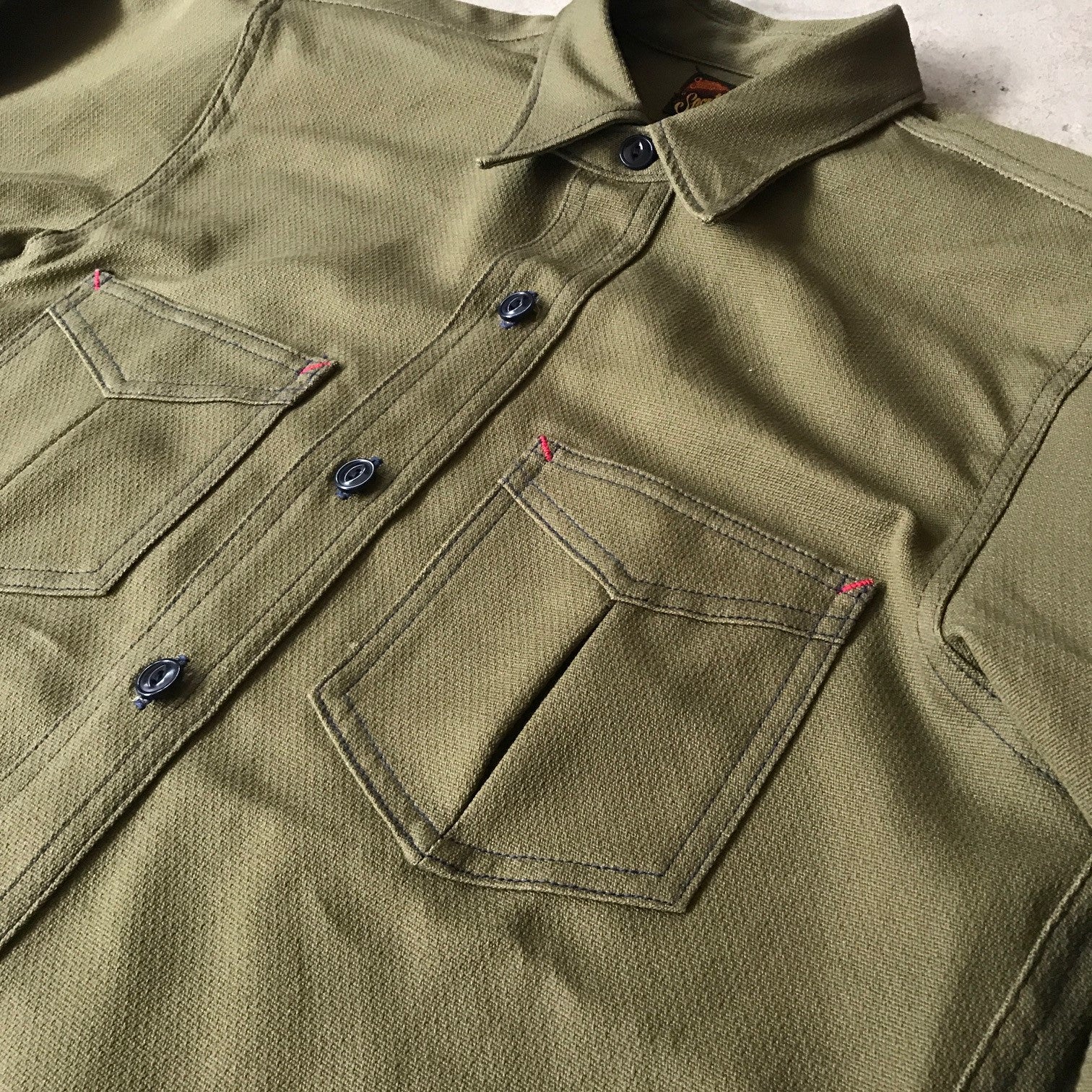 mister freedom | ranger shirt nos olive birdseye piqué - Image 3