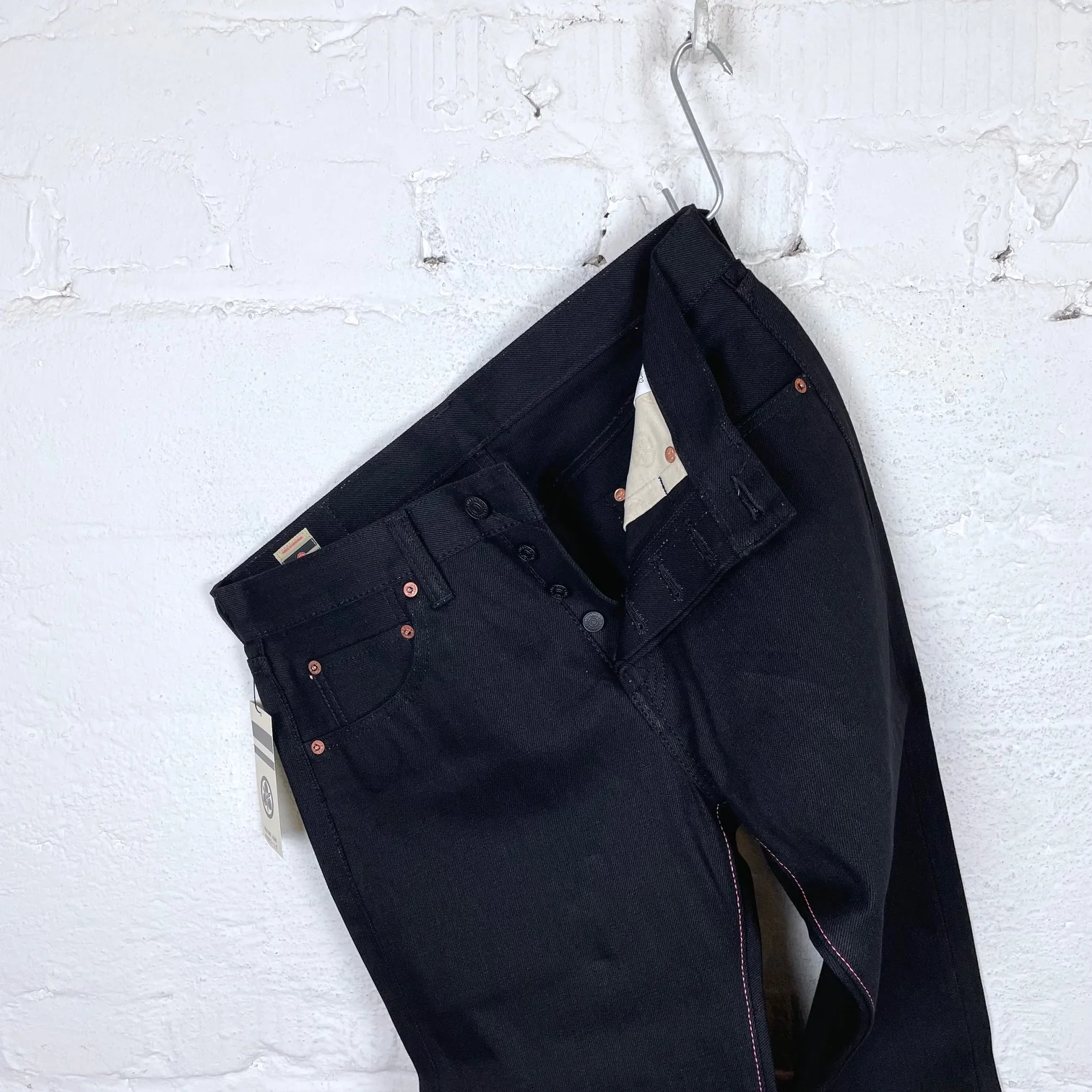 momotaro | 0306-b black 15.7oz zimbabwe cotton denim - Image 7