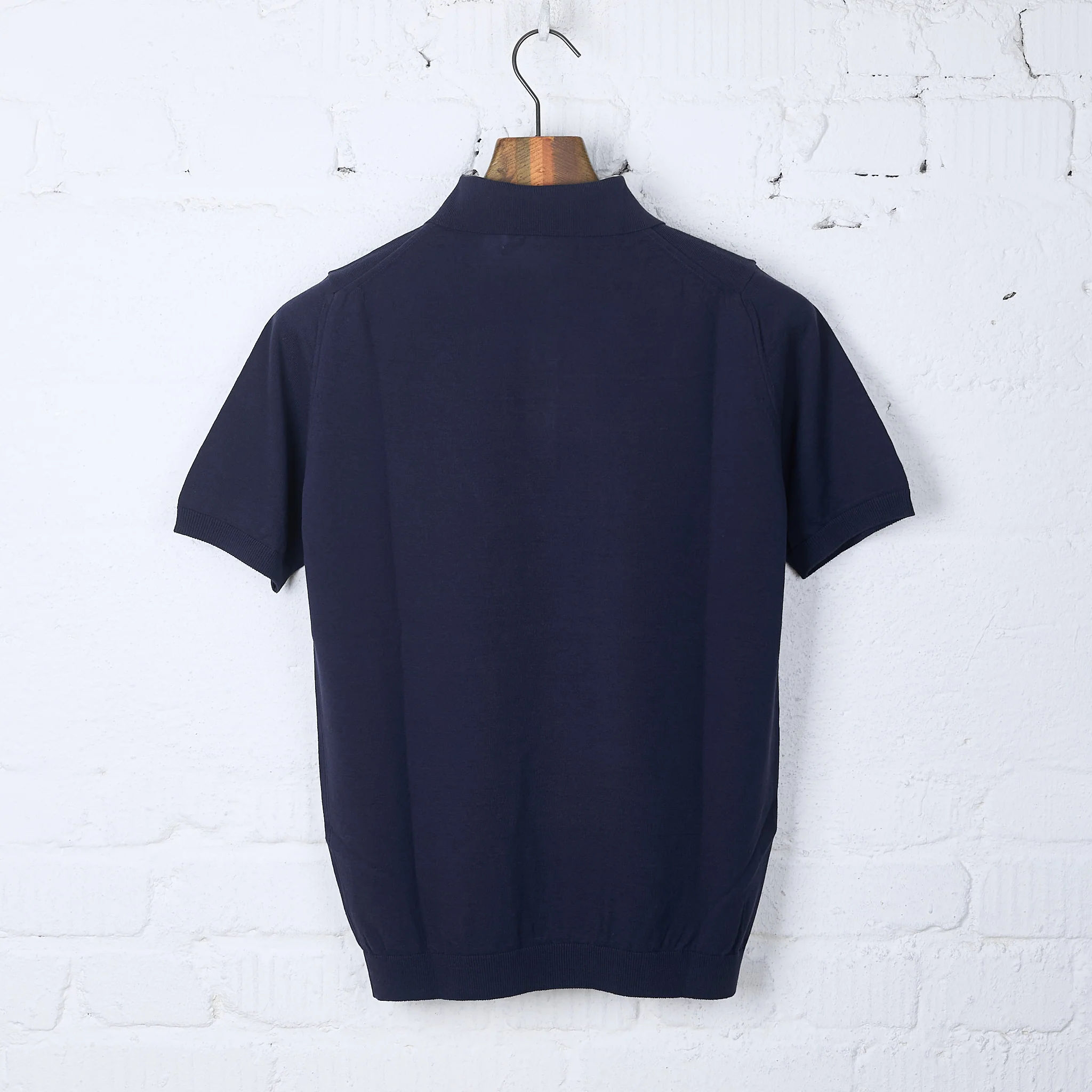 mooncastle | ic2 ice cotton polo shirt navy - Image 4