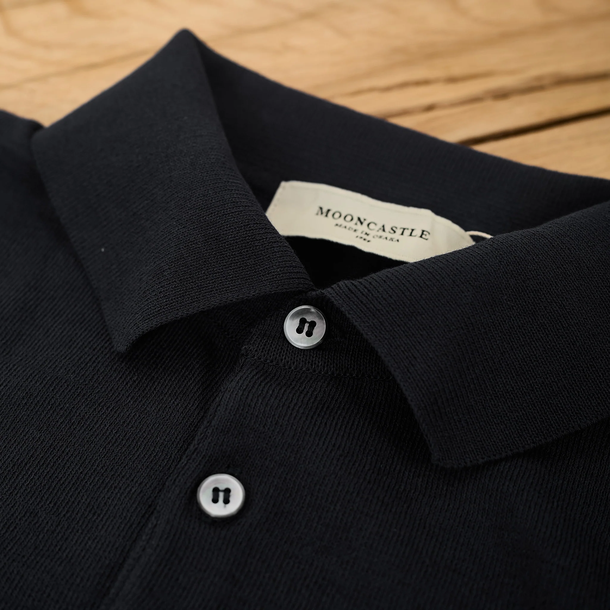 mooncastle | ic2 ice cotton polo shirt black - Image 6
