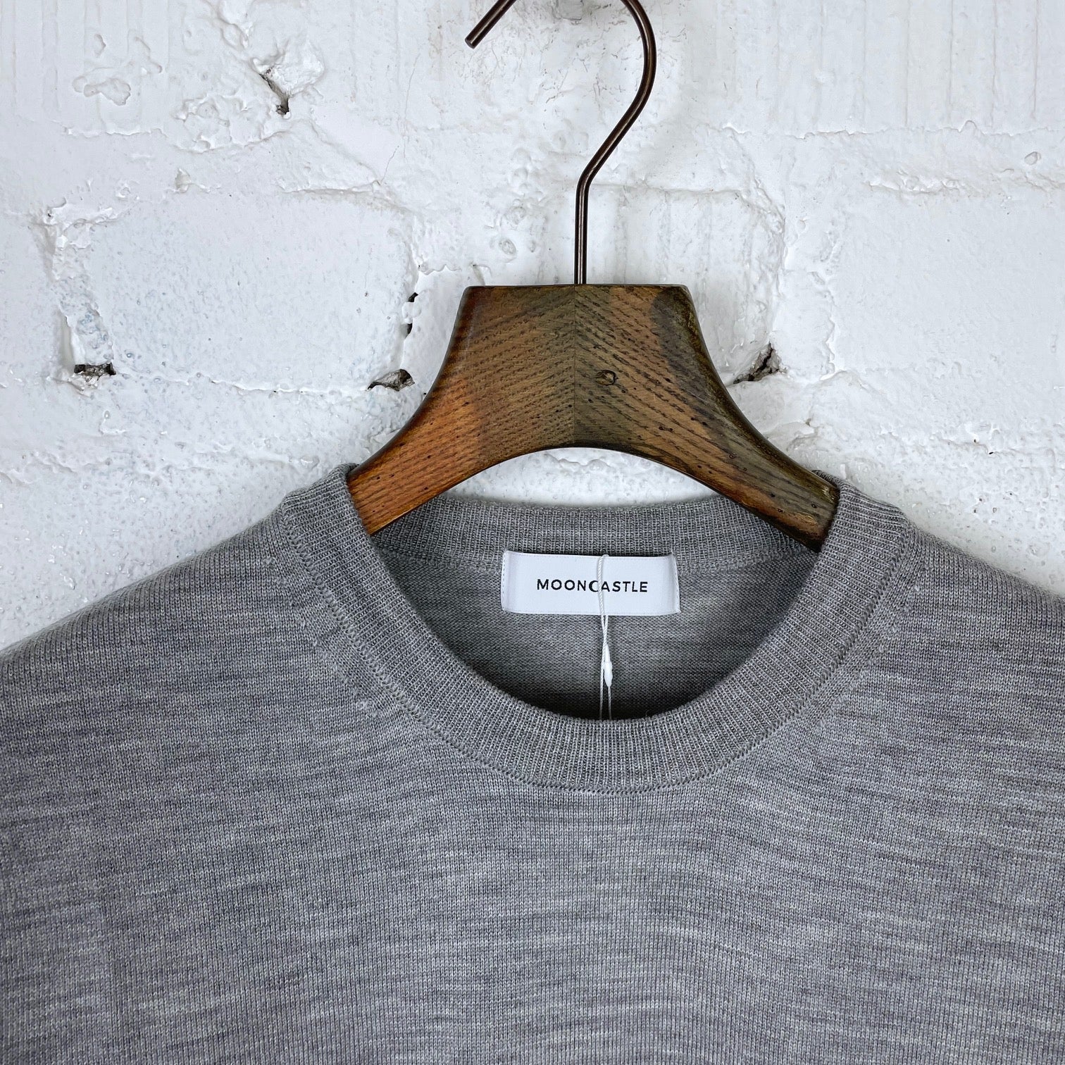 mooncastle | mc2 wool crew neck knit grey - Image 4