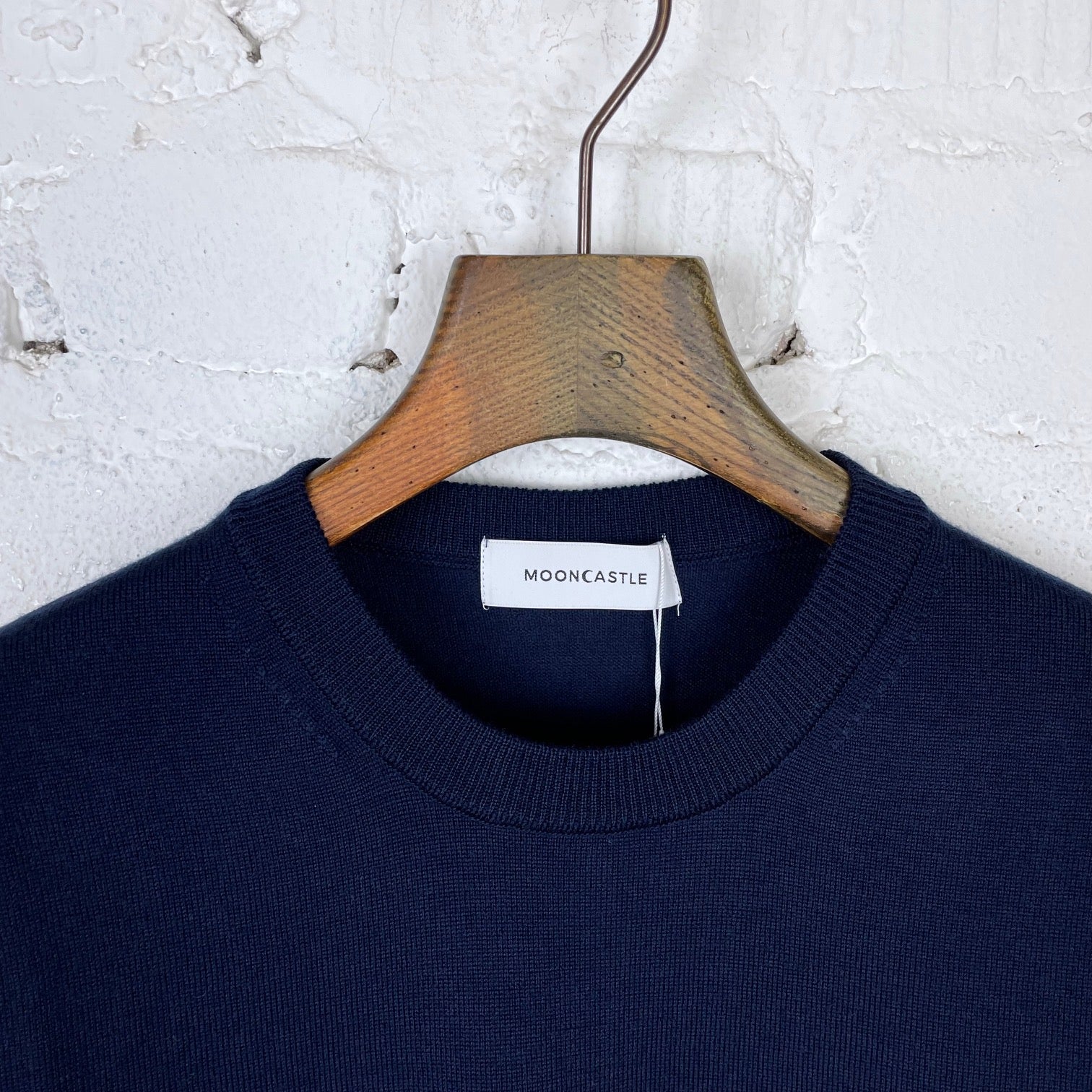 mooncastle | mc2 wool crew neck knit navy - Image 4