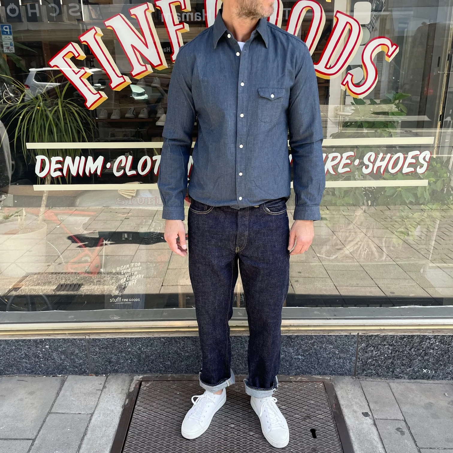 orgueil | or-5001 c classic chambray shirt - Image 3