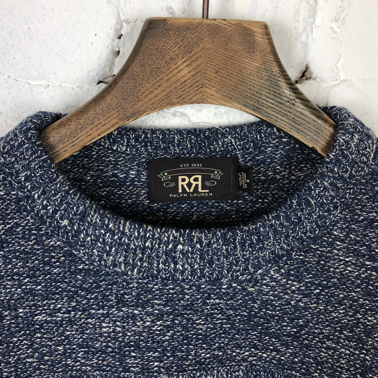 rrl | indigo cotton crewneck jumper - Image 4