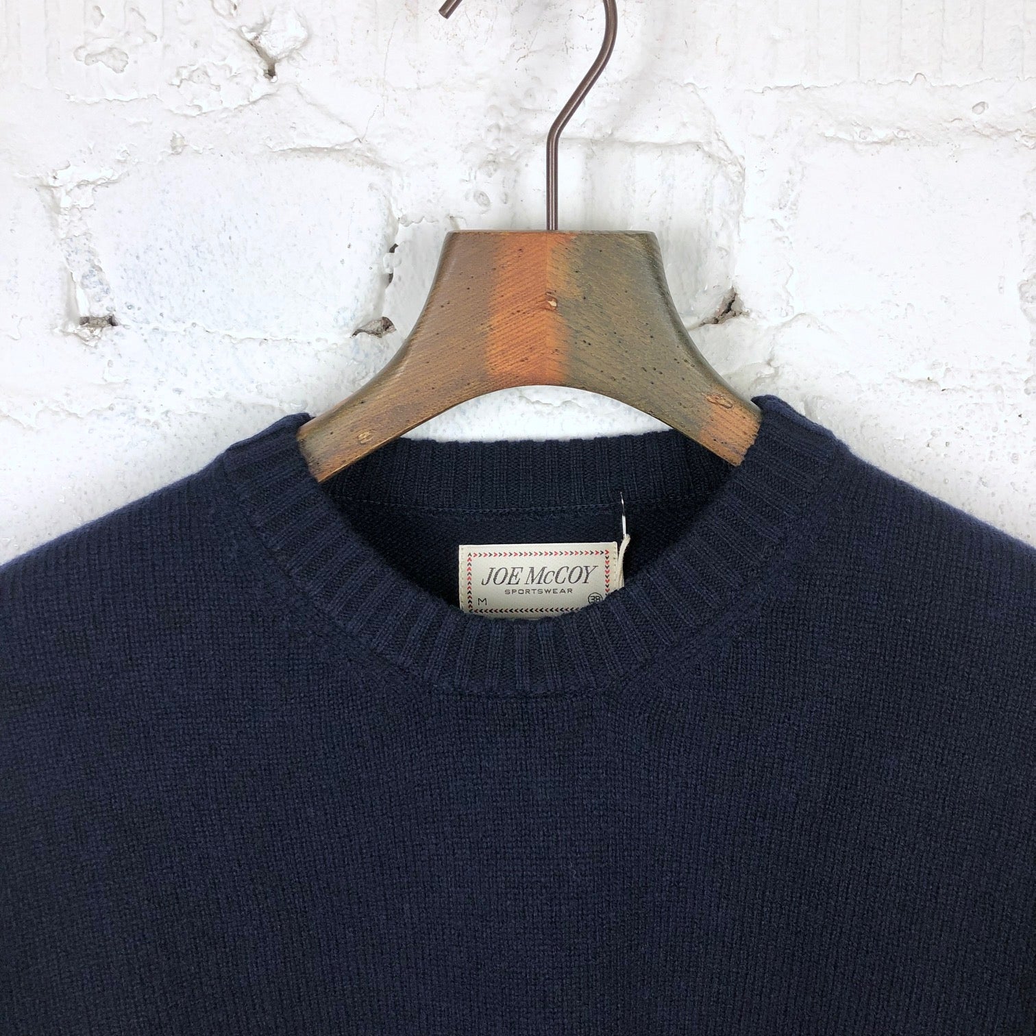 the real mccoy's | wool crewneck sweater navy - Image 4