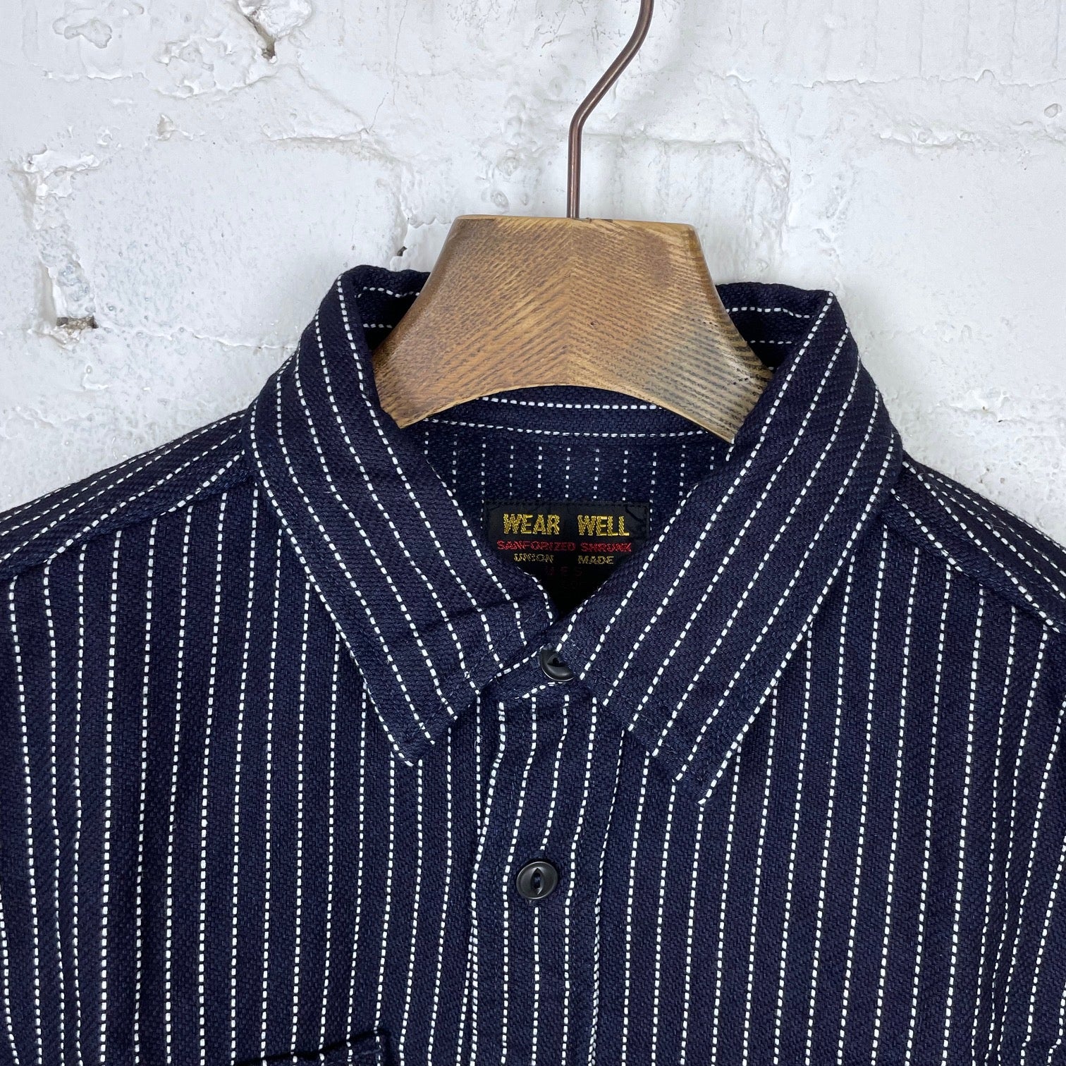 ues | indigo stripe heavy flannel shirt - Image 4