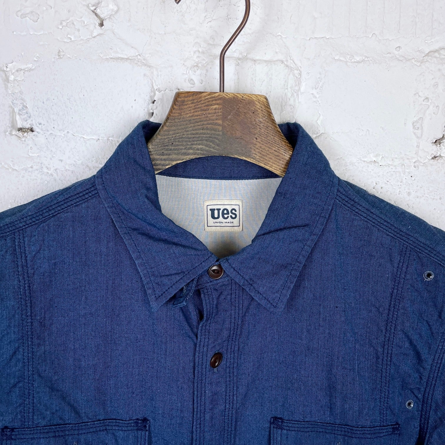 ues | indigo triple stitch work shirt - Image 4