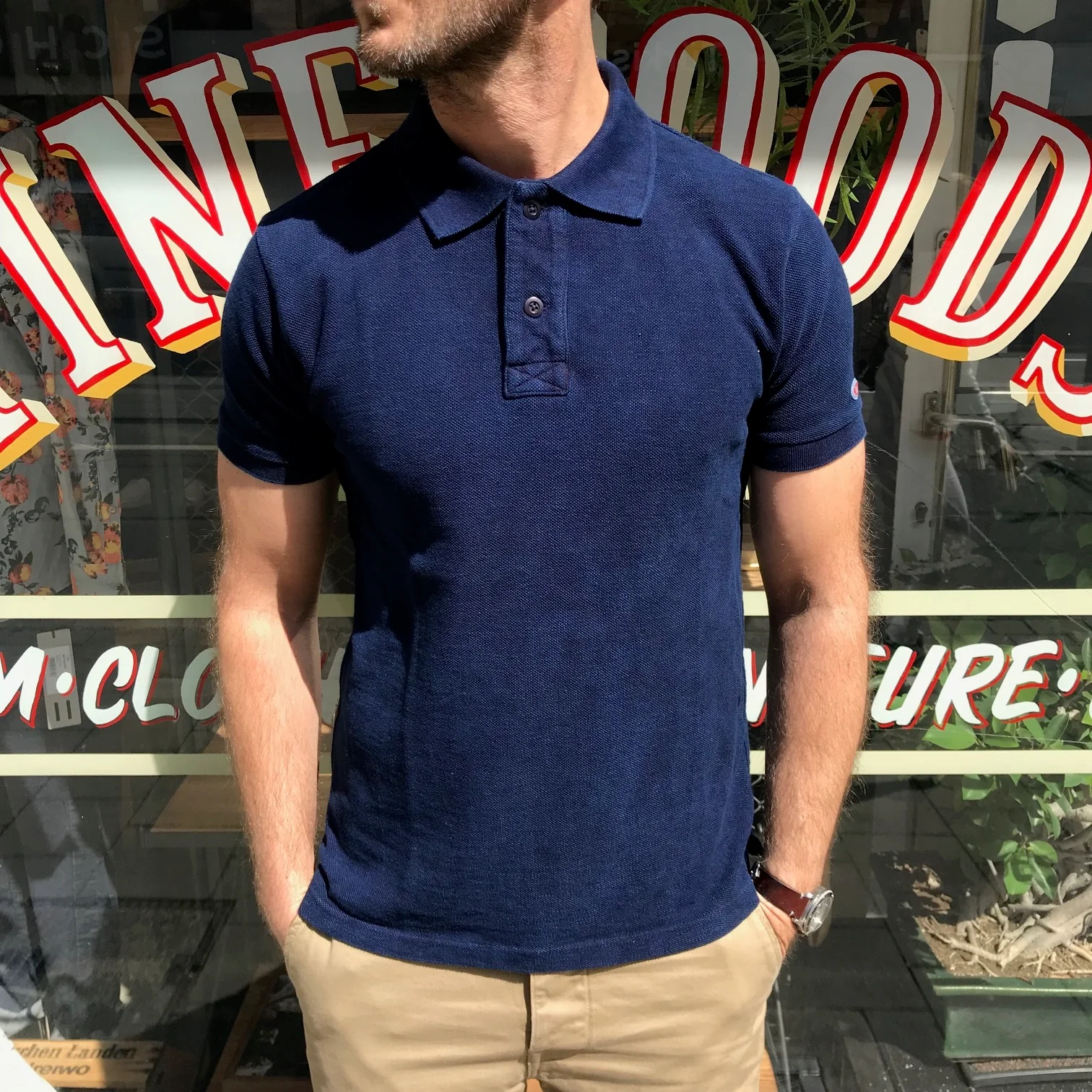 ues | rahben polo shirt indigo - Image 3